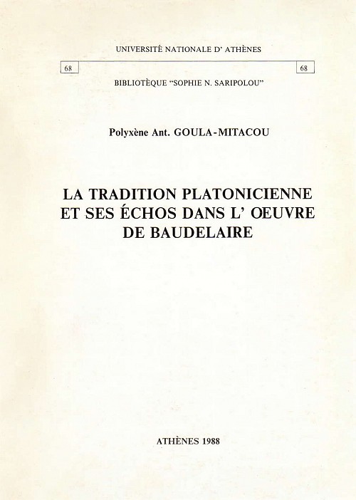 La tradition platonicienne et ses echos dans l'oeuvre de Baudelaire