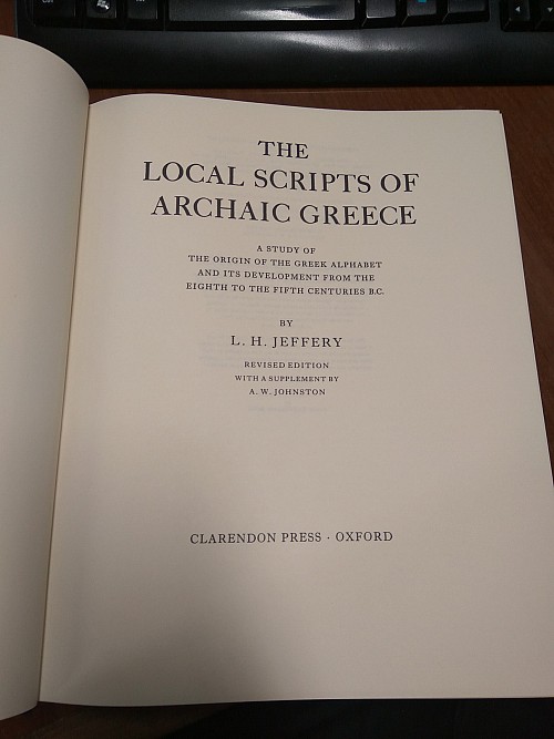The local scripts of archaic Greece (δεμένο)