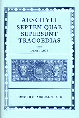 Aeschyli Septem Quae Supersunt Tragoedias