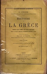 Histoire de la Grece depuis les temps les plus recules. Jusqu'a la fin de la generation contemporaine d'Alexandre le Grand, Tome Onzieme