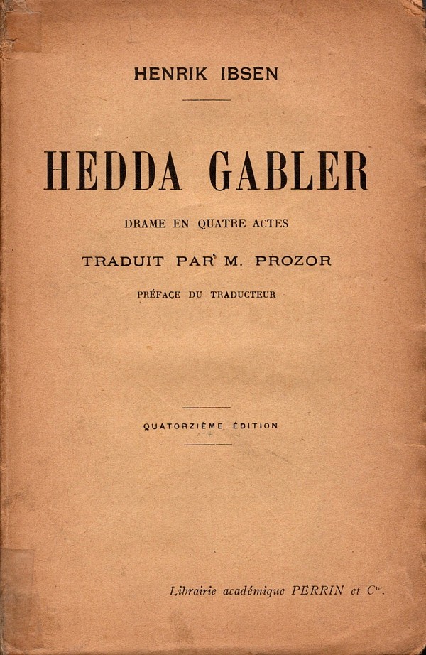 Hedda gabler drame en quatre actes