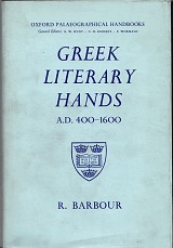 Greek literary hands A.D. 400-1600 (hardcover)