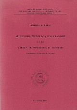 Archiméde, Μénélaos d'Alexandrie et le "Carmen de ponderibus mensuris"