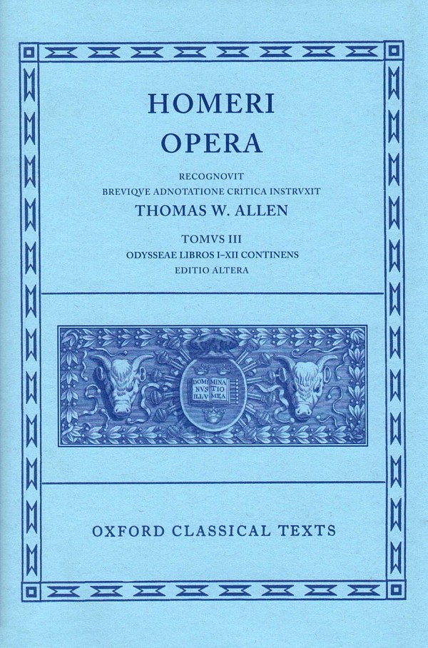 Homeri Opera III (Odyssey books I-XII)