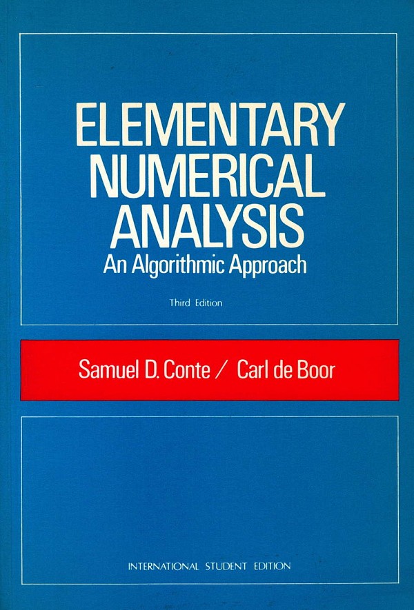 Elementary numerical analysis. An algorithmic approach