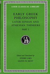 Early Greek Philosophy VII Later Ionian and Athenian Thinkers Part 2 L530