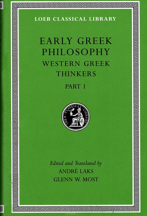 Early Greek Philosophy IV Western Greek Thinkers Part 1 L527