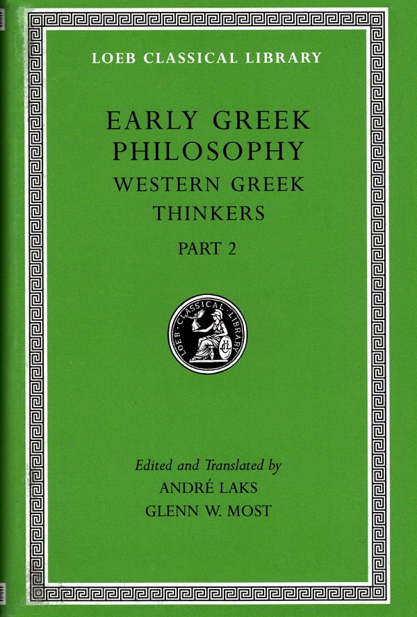 Early Greek Philosophy V Western Greek Thinkers Part 2 L528