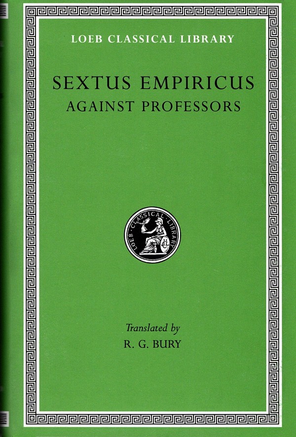 Sextus Empiricus IV Against Professors L382